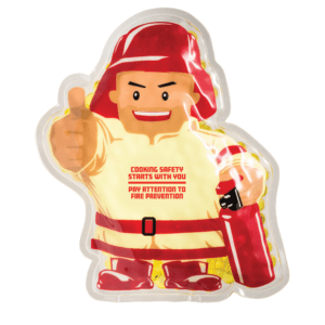 Hot/Cold Pack - Firefighter Shape - Cooking Safety Message